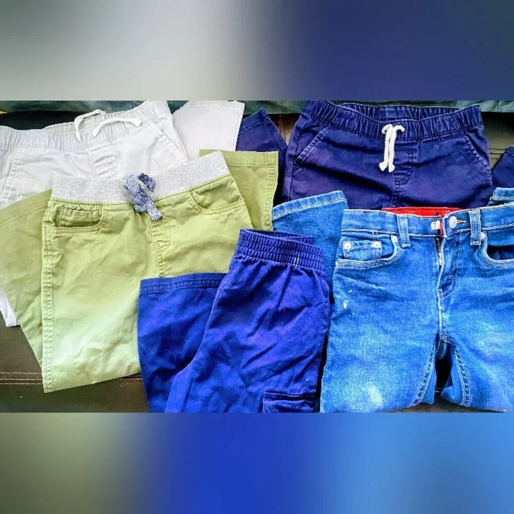 Levi's Kids Bottoms in Blue, Green, and White